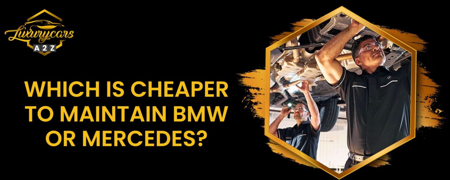 O que é mais barato de manter, BMW ou Mercedes?